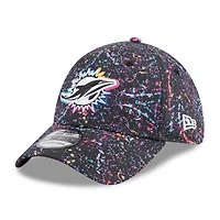 Men's New Era  Black Miami Dolphins 2025 NFL Crucial Catch 39THIRTY Flex Hat