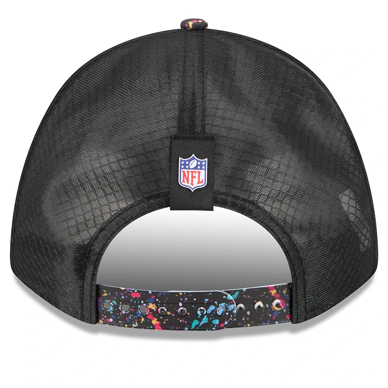 Men's New Era Black Miami Dolphins 2025 NFL Crucial Catch 9FORTY Adjustable Hat