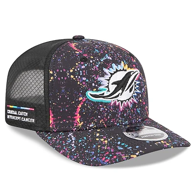 Casquette ajustable 9SEVENTY NFL Crucial Catch 2025 des Dolphins de Miami New Era pour homme, noire