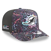 Men's New Era  Black Miami Dolphins 2025 NFL Crucial Catch A-Frame 9FIFTY Snapback Hat