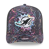 Men's New Era  Black Miami Dolphins 2025 NFL Crucial Catch A-Frame 9FIFTY Snapback Hat