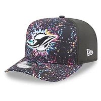 Men's New Era  Black Miami Dolphins 2025 NFL Crucial Catch A-Frame 9FIFTY Snapback Hat