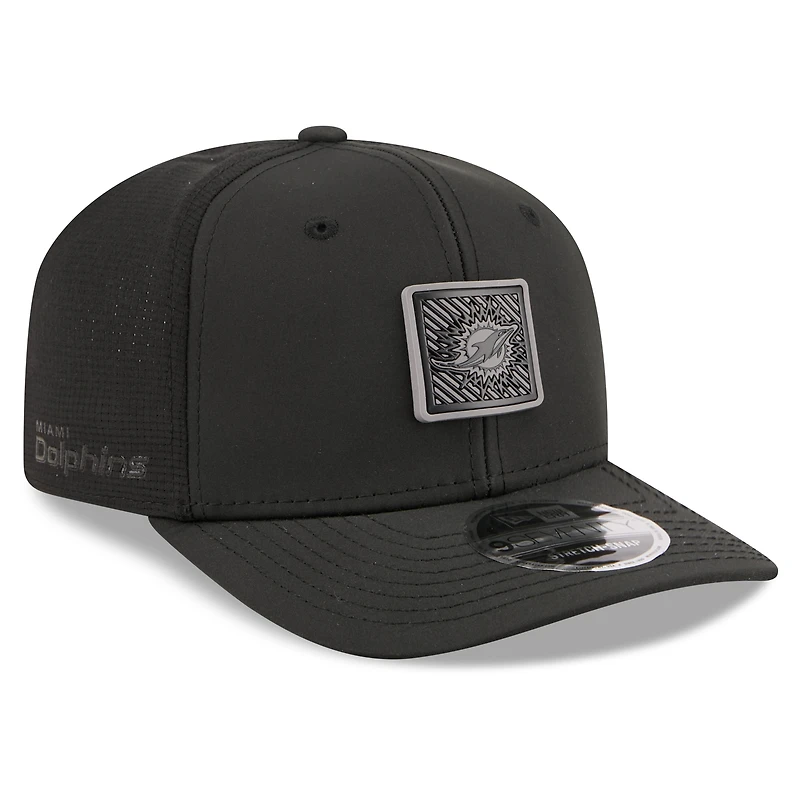 Men's New Era Black Miami Dolphins 2026 NFL Training Camp 9SEVENTY Adjustable Hat