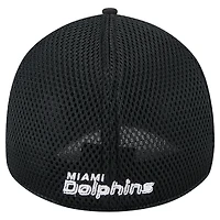 Casquette flexible 39THIRTY noire des Miami Dolphins New Era pour hommes