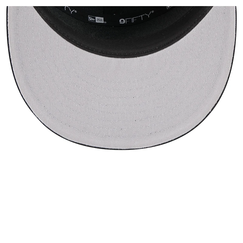 Men's New Era Black Miami Dolphins Adventure Canvas Split Panel 9FIFTY Snapback Hat