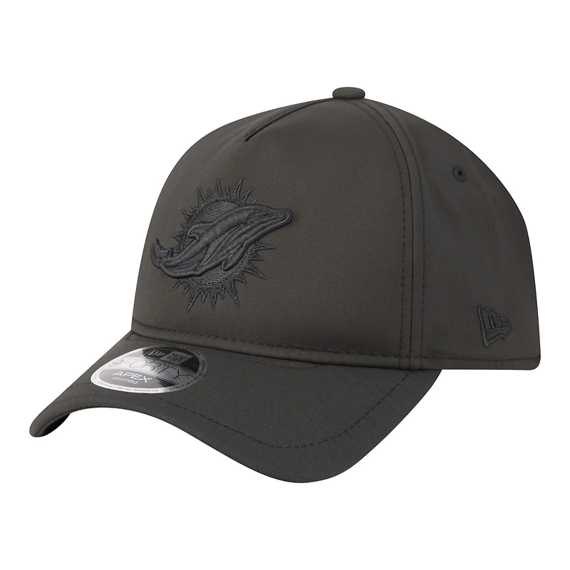 Casquette ajustable New Era Apex 9FORTY noire Miami Dolphins pour homme