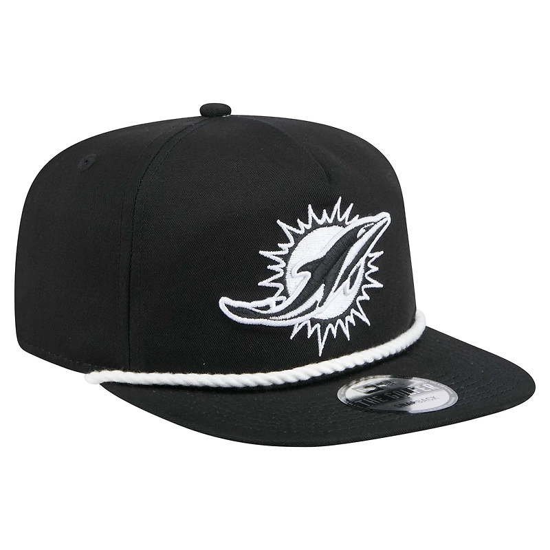 Casquette snapback noire Miami Dolphins B-Dub Golfer pour homme New Era