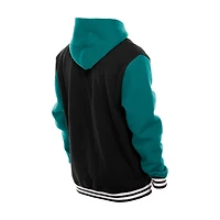 Men's New Era Black Miami Dolphins Full-Snap Fleece Hoodie Jacket