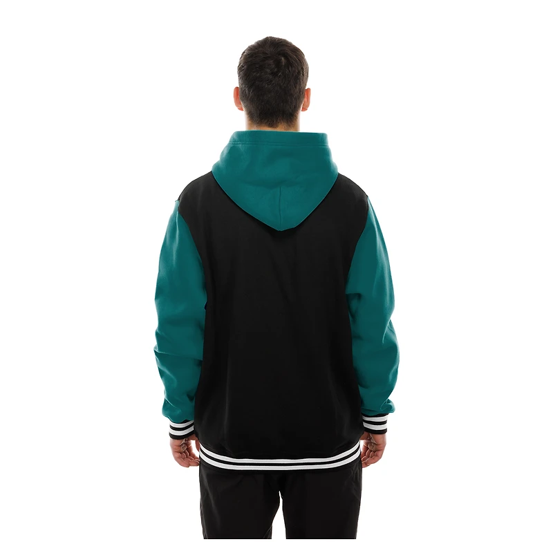 Men's New Era Black Miami Dolphins Full-Snap Fleece Hoodie Jacket