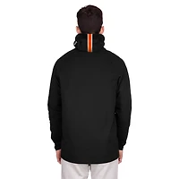 Men's New Era Black Miami Dolphins Functional Fandom Balaclava Helmet Stripe Tri-Blend Hoodie