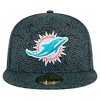 Men's New Era Black Miami Dolphins Geo 59FIFTY Fitted Hat