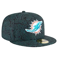 Men's New Era Black Miami Dolphins Geo 59FIFTY Fitted Hat