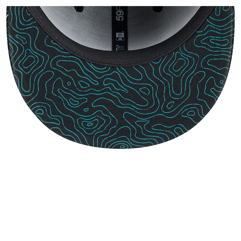 Men's New Era Black Miami Dolphins Geo 59FIFTY Fitted Hat