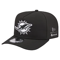 Casquette ajustable New Era 9FIFTY pour homme, noire, Miami Dolphins, Gore-Tex, à monture A.