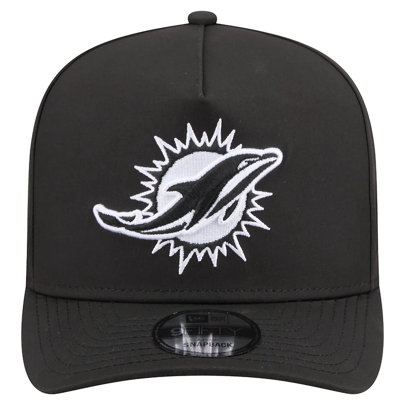 Men's New Era  Black Miami Dolphins Gore-Tex A-Frame 9FIFTY Adjustable Hat