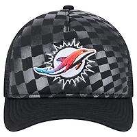 Men's New Era  Black Miami Dolphins Gradient 9FORTY Adjustable Hat