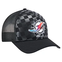 Men's New Era  Black Miami Dolphins Gradient 9FORTY Adjustable Hat