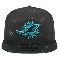 Casquette snapback noire Miami Dolphins Gummy Golfer de New Era pour homme