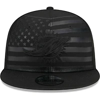 Men's New Era Black Miami Dolphins Independent 9FIFTY Snapback Hat