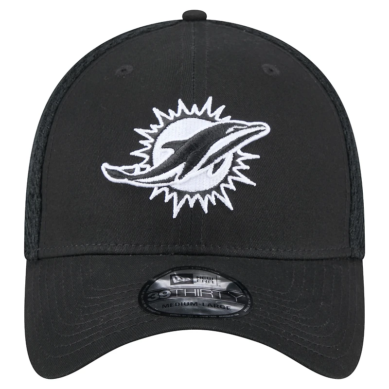 Casquette Main Neo 39THIRTY Flex Miami Dolphins noire New Era pour homme