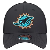 Men's New Era Black Miami Dolphins Night 39THIRTY Flex Hat