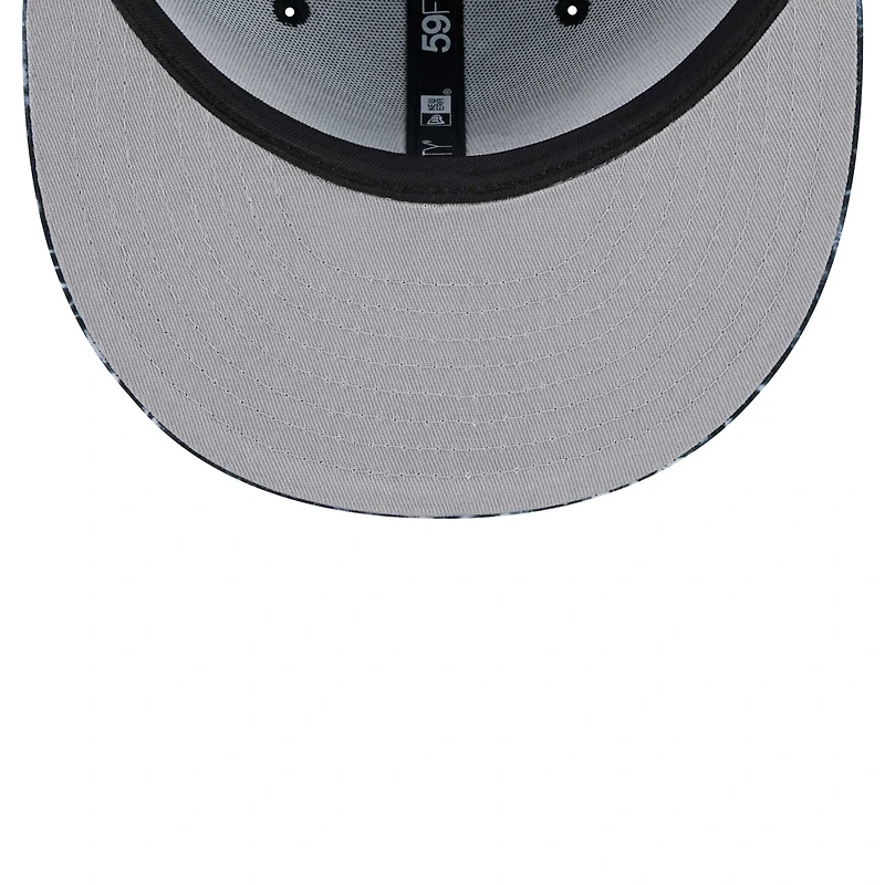 Casquette ajustée Shibori 59FIFTY Miami Dolphins New Era noire pour hommes