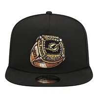 Casquette ajustable New Era 9FIFTY A-Frame Miami Dolphins Super Bowl Ring noire pour homme