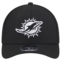 Men's New Era  Black Miami Dolphins Team Collection 9FORTY M-Crown A-Frame Adjustable Hat