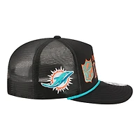 Men's New Era Black Miami Dolphins Throwback Foam 19TWENTY Adjustable Hat
