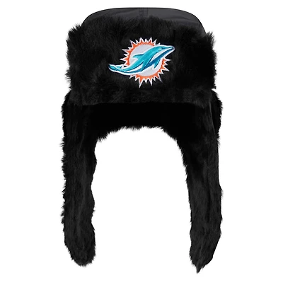Chapeau de trappeur noir Miami Dolphins New Era pour hommes
