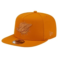 Men's New Era Light Beige Miami Dolphins Color Pack A-Frame 9FIFTY Snapback Hat