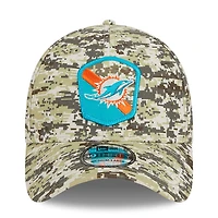 Casquette New Era camouflage Miami Dolphins 2023 Salute To Service 39THIRTY Flex pour hommes
