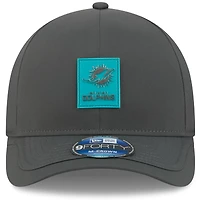 Men's New Era Charcoal Miami Dolphins 2025 Sideline Cold Weather 9FORTY M-Crown Adjustable Hat