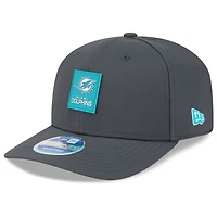 Men's New Era Charcoal Miami Dolphins 2025 Sideline Cold Weather 9SEVENTY Adjustable Hat