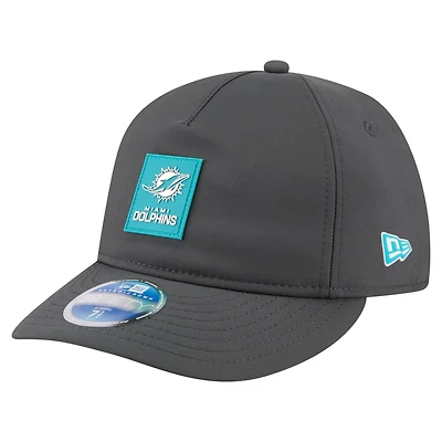 Men's New Era Charcoal Miami Dolphins 2025 Sideline Cold Weather Retro Crown 59FIFTY Fitted Hat