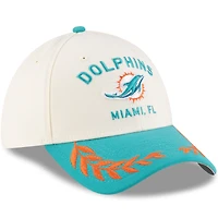 Men's New Era  Cream/Aqua Miami Dolphins 2025 NFL Draft 39THIRTY Flex Hat