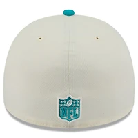 Men's New Era Cream/Aqua Miami Dolphins 2025 NFL Draft A-Frame 59FIFTY Fitted Hat