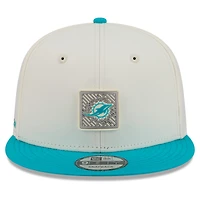 Men's New Era  Cream/Aqua Miami Dolphins 2026 NFL Training Camp 9FIFTY Snapback Hat