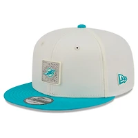 Men's New Era  Cream/Aqua Miami Dolphins 2026 NFL Training Camp 9FIFTY Snapback Hat