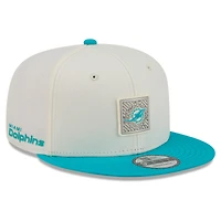 Men's New Era  Cream/Aqua Miami Dolphins 2026 NFL Training Camp 9FIFTY Snapback Hat