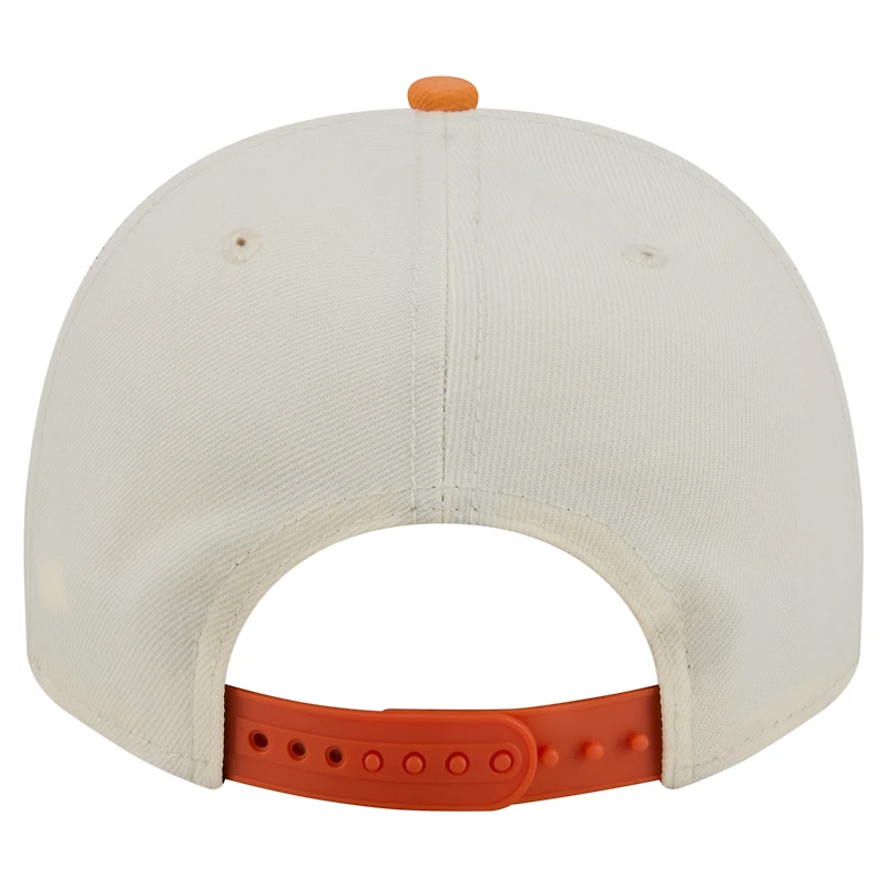 Men's New Era Cream/Orange Miami Dolphins Washed A-Frame 9FIFTY Snapback Hat