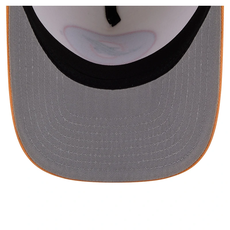 Men's New Era Cream/Orange Miami Dolphins Washed A-Frame 9FIFTY Snapback Hat