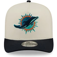 Casquette snapback 9FIFTY Team A-Frame pour homme, couleur crème, collection Rivalries 2025 des Dolphins de Miami New Era