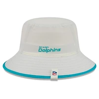 Men's New Era  Cream Miami Dolphins 2026 NFL Training Camp Sport Bucket Hat