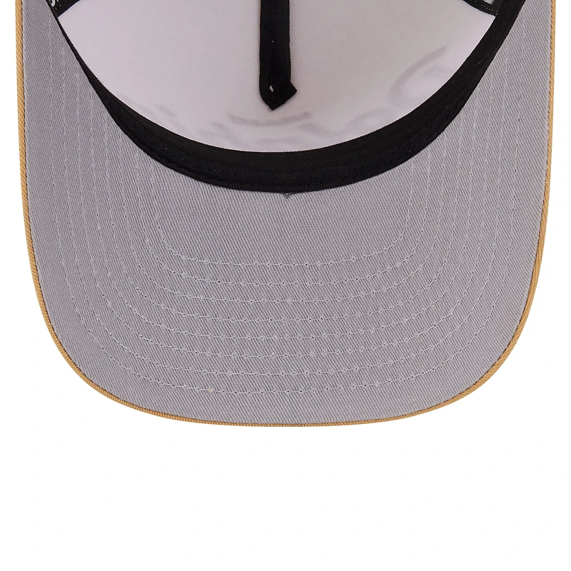 Men's New Era Cream Miami Dolphins Herringbone 9FIFTY A-Frame Snapback Hat