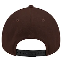 Men's New Era  Dark Brown Miami Dolphins Burnt Wood A-Frame 9FORTY Adjustable Hat