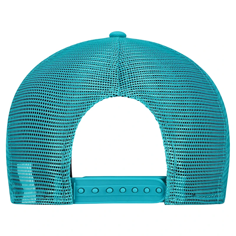 Men's New Era  Gray/Aqua Miami Dolphins Cork Split Panel 9FIFTY Trucker Snapback Hat