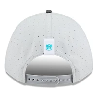 Men's New Era  Gray/Graphite Miami Dolphins 2025 NFL Training Camp A-Frame 9FORTY Adjustable Hat