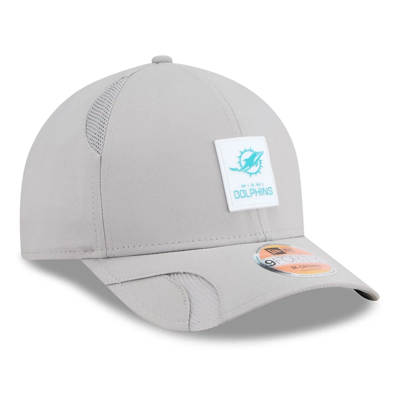 Men's New Era Gray Miami Dolphins 2025 Sideline  M-Crown 9FORTY Adjustable Hat