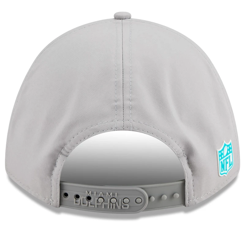 Men's New Era Gray Miami Dolphins 2025 Sideline  M-Crown 9FORTY Adjustable Hat